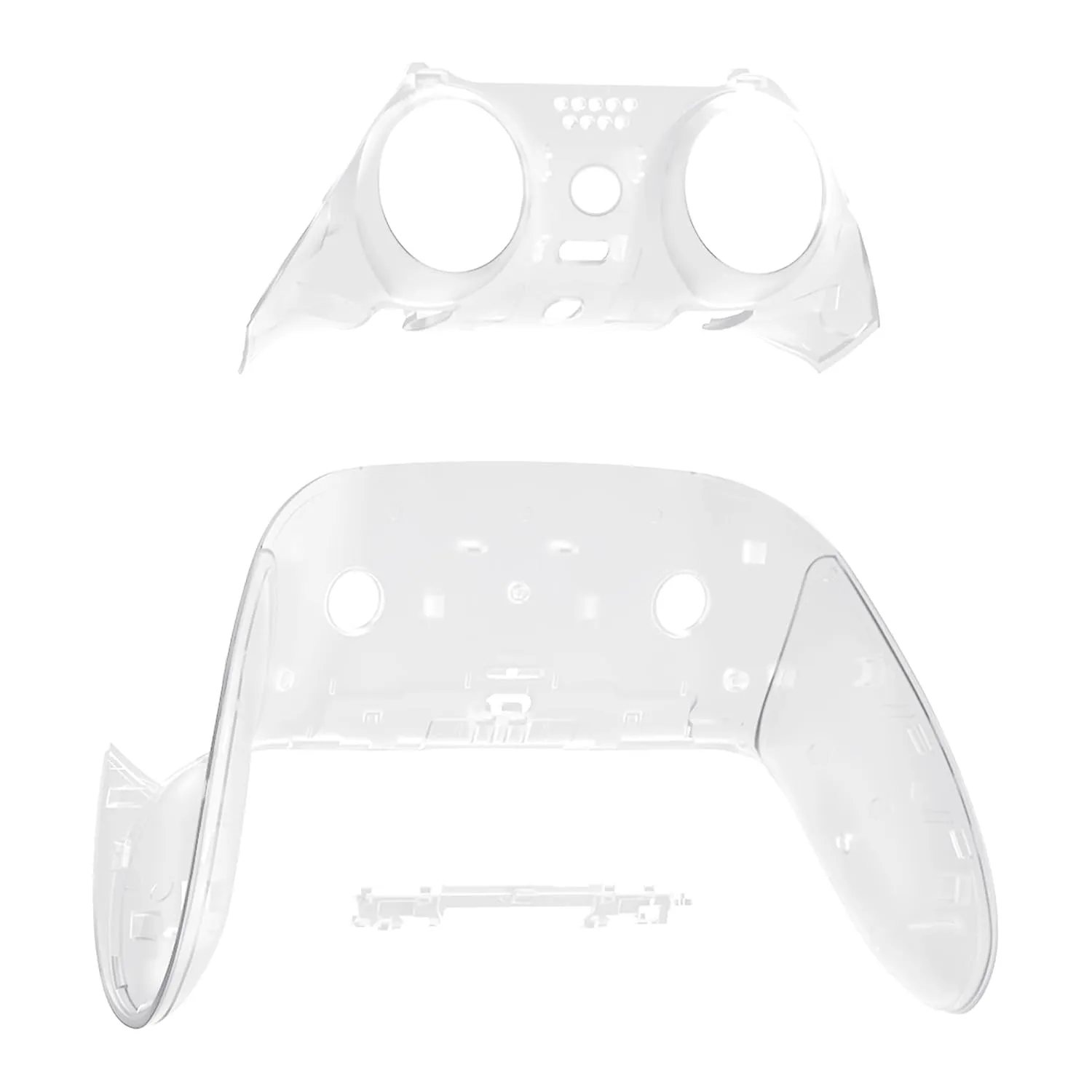 eXtremeRate Top Bottom Decorative Trim Shell Compatible with p s 5 Edge Controller DIY Replacement Front Back Clip Shell, Custom Glow in Dark - Green Plates Cover Compatible with p s 5 Edge Controller
