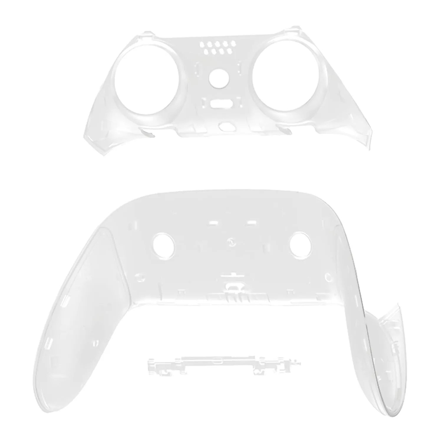 eXtremeRate Top Bottom Decorative Trim Shell Compatible with p s 5 Edge Controller DIY Replacement Front Back Clip Shell, Custom Glow in Dark - Green Plates Cover Compatible with p s 5 Edge Controller