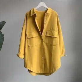 Fall Long Sleeve Oversized Shirt