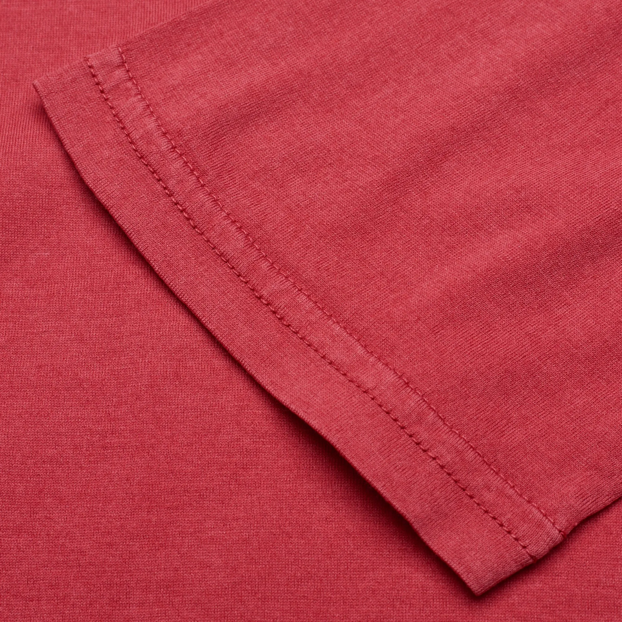 FEDELI "Gary" Coral Cotton Superlight Frosted Long Sleeve T-Shirt EU 50 NEW US M