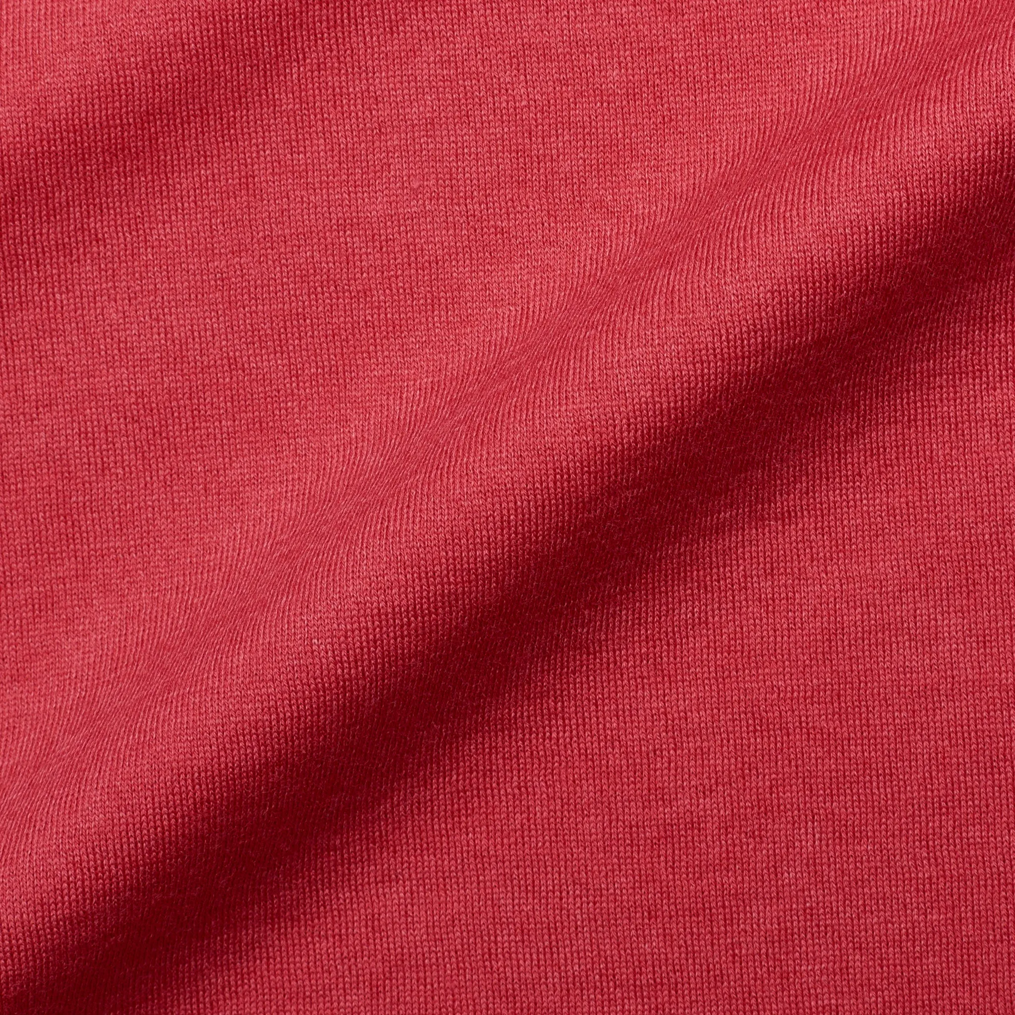 FEDELI "Gary" Coral Cotton Superlight Frosted Long Sleeve T-Shirt EU 50 NEW US M