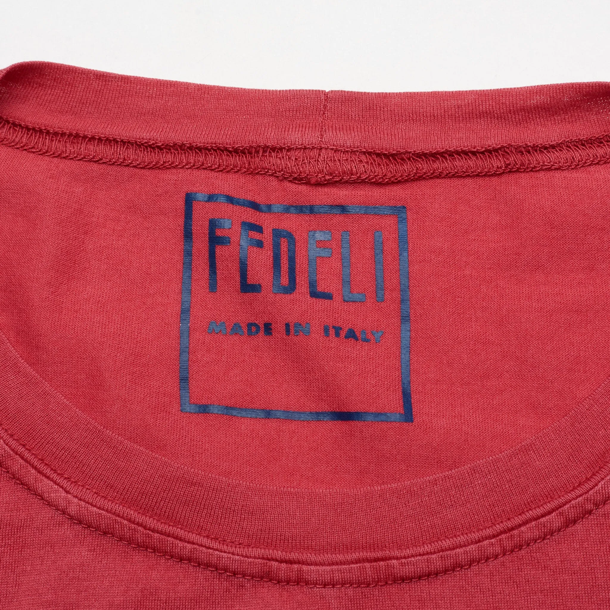 FEDELI "Gary" Coral Cotton Superlight Frosted Long Sleeve T-Shirt EU 50 NEW US M