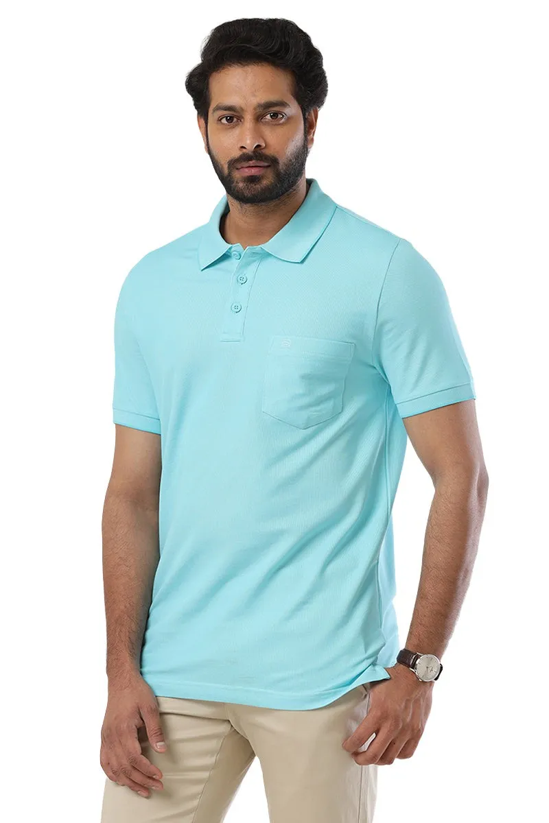 Golf Polo - Coral Peach and Turquoise Blue T-Shirts Pack Of 2 Combo For Men | Ariser