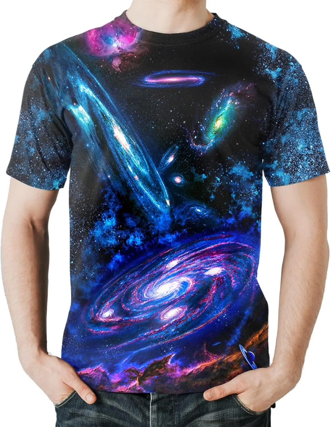Linnhoy Men's Women's Shirts Unisex 3D Graphic Print Fashion T-Shirts for Adults Teens Novelty Casual Tee Tops Size S-XXL