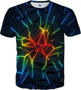 Linnhoy Men's Women's Shirts Unisex 3D Graphic Print Fashion T-Shirts for Adults Teens Novelty Casual Tee Tops Size S-XXL