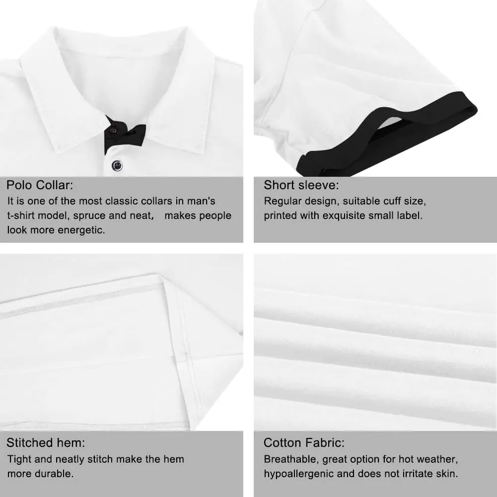 LOGEEYAR Men Polo Shirt Slim Fit Short Sleeve Cotton Golf Shirt Solid Performance Casual T-Shirts