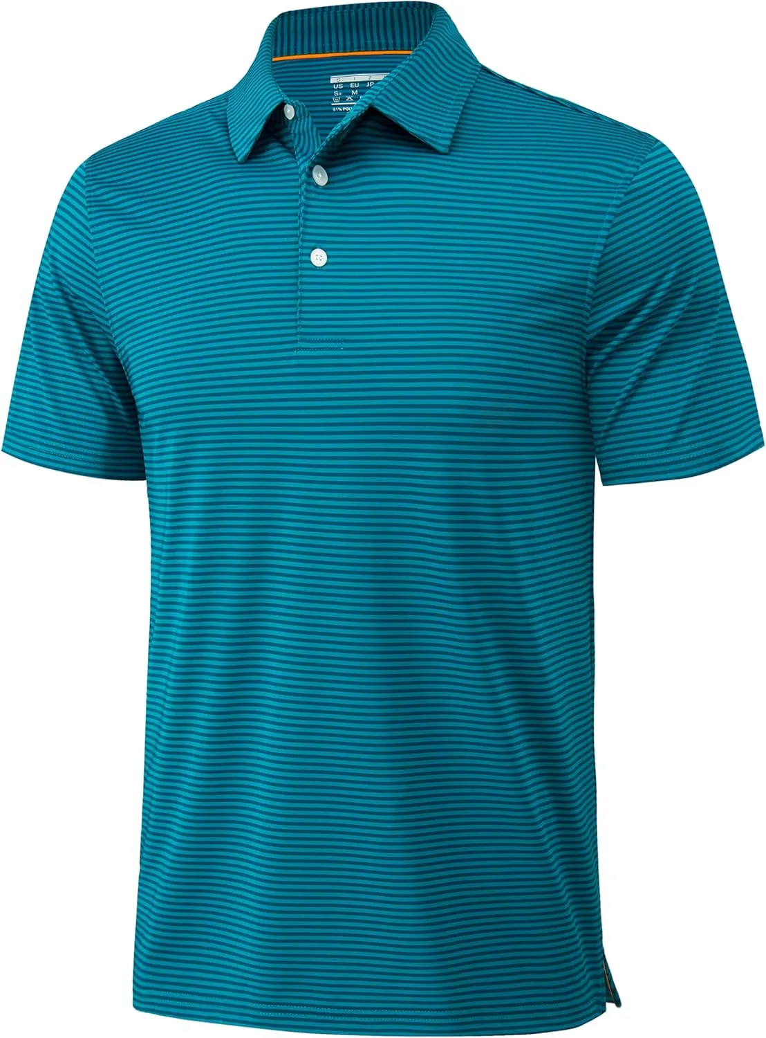 MAGCOMSEN Men's Polo Shirts Short Sleeve Striped Golf Polos UPF 30  Dry Fit Performance Casual Collared Shirt