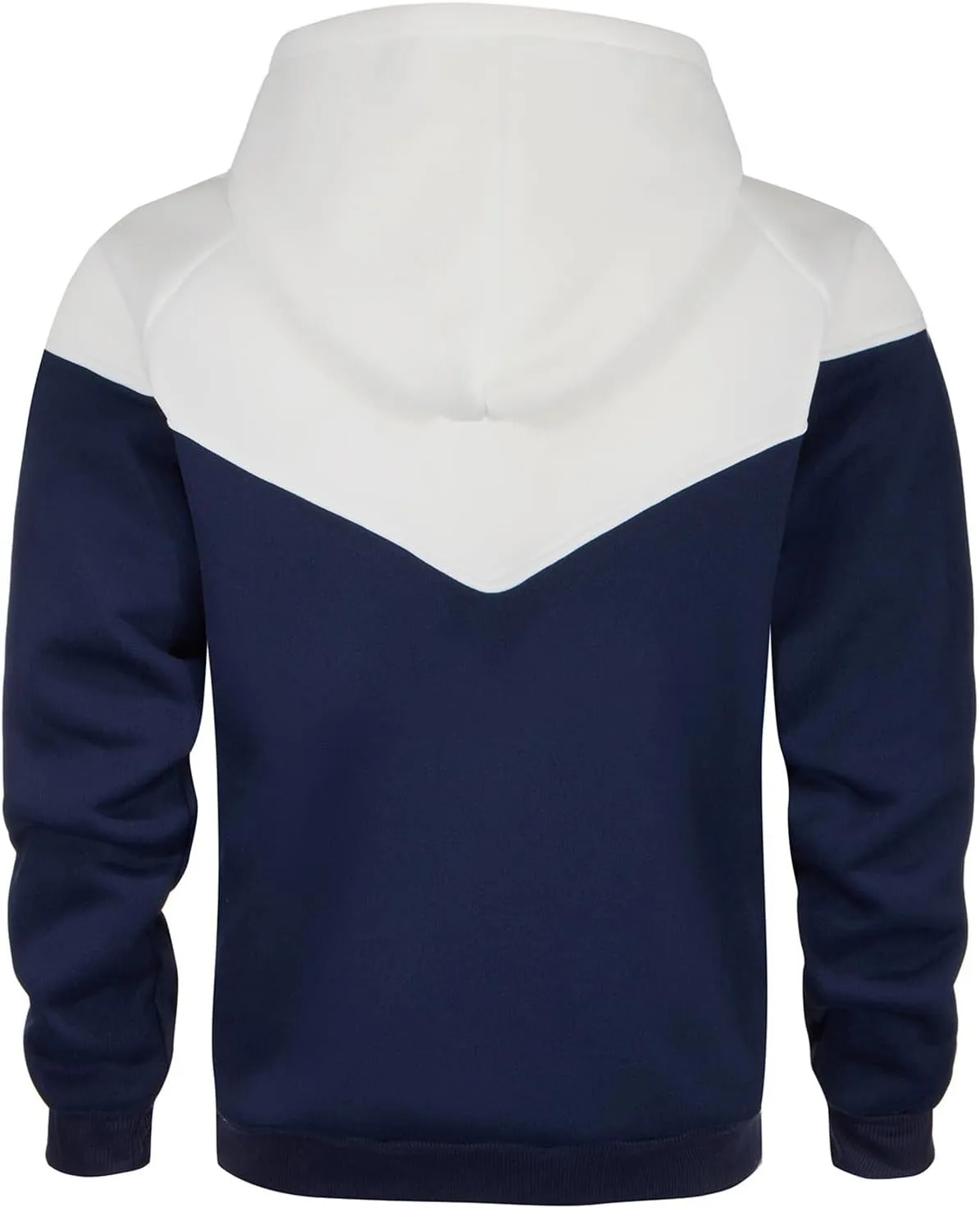Mens Hoodies Patchwork Pullover Fleece Color Block Long Sleeve Sweatshirts Casual Tops with Pocket