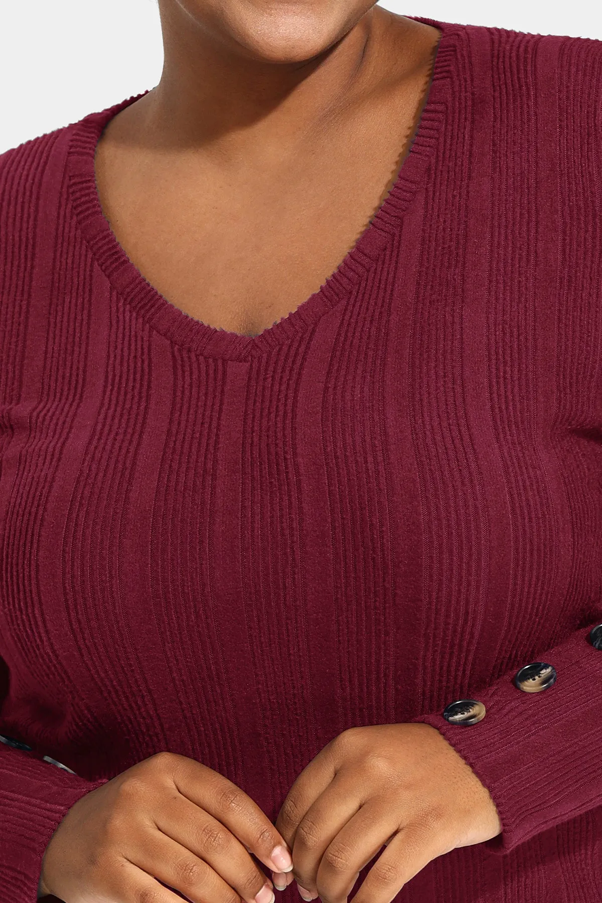 Plain Texture Button Detail Long Sleeve Shirt
