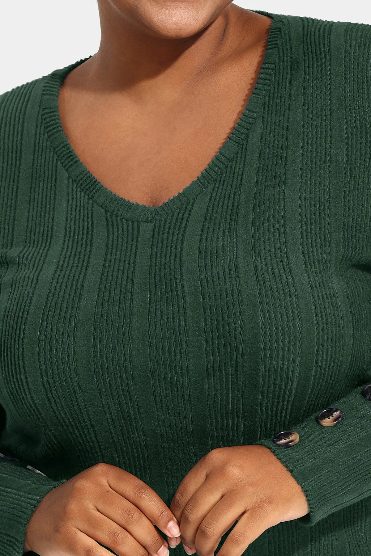 Plain Texture Button Detail Long Sleeve Shirt