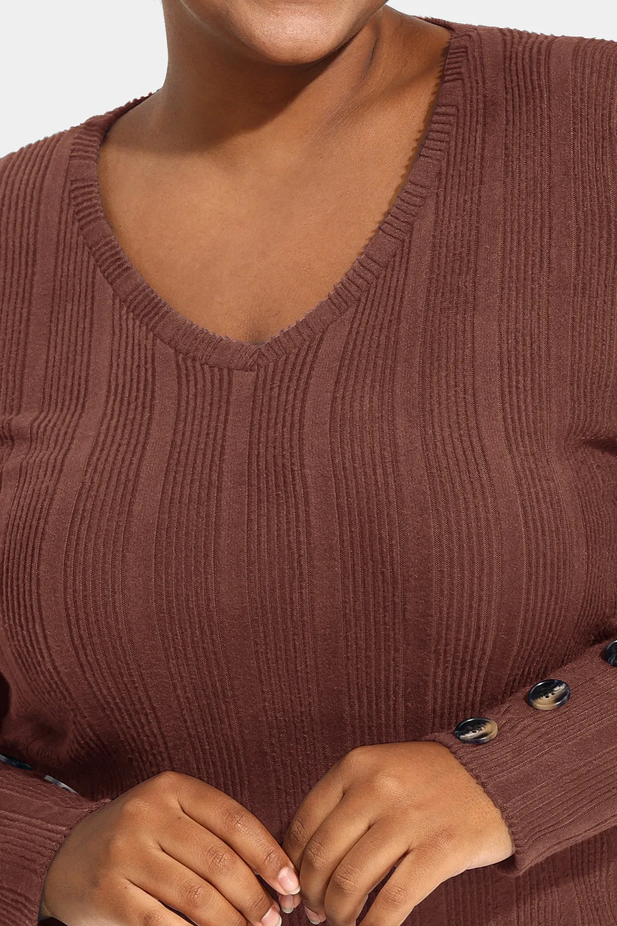 Plain Texture Button Detail Long Sleeve Shirt