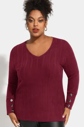 Plain Texture Button Detail Long Sleeve Shirt
