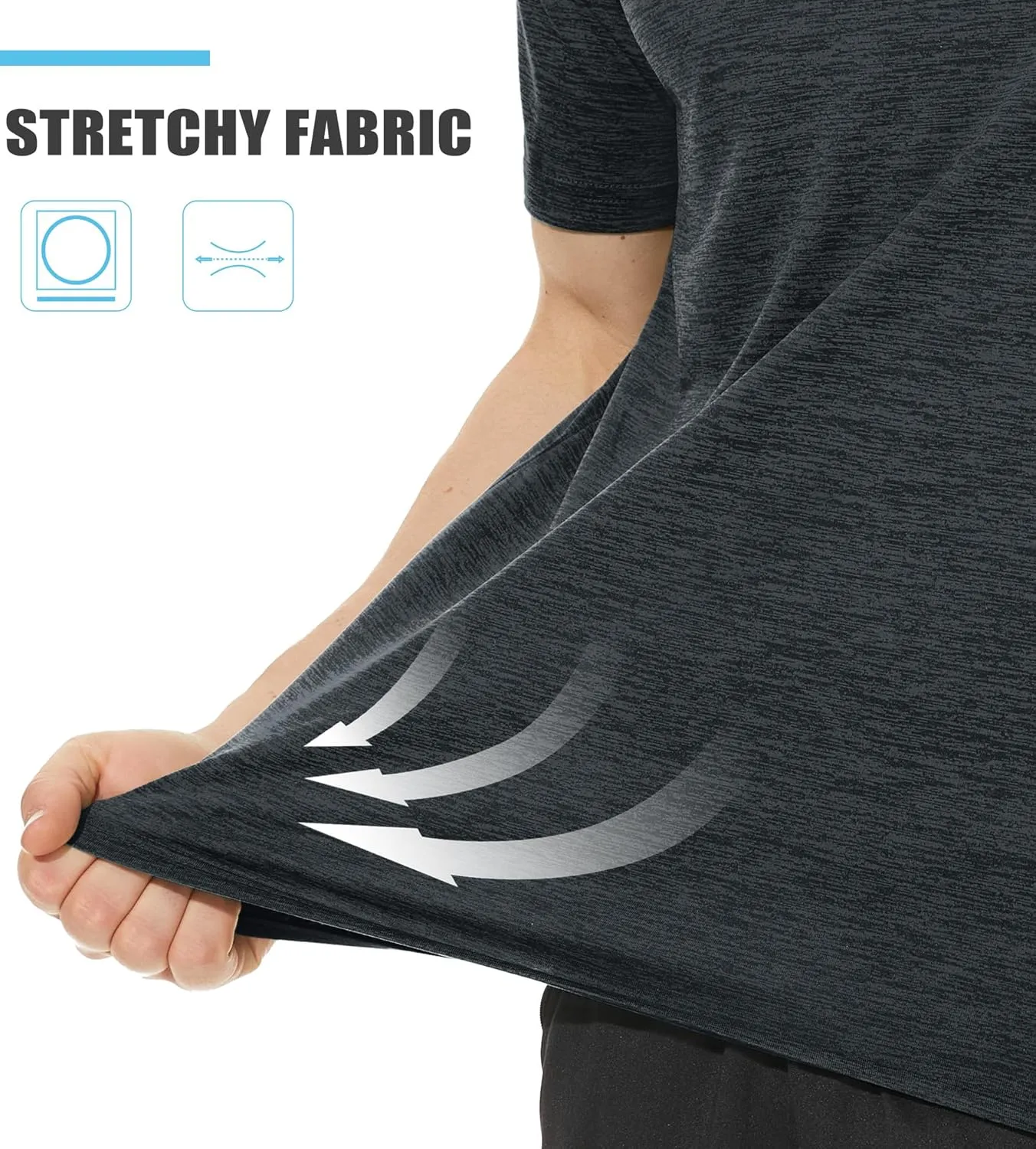 TACVASEN Workout Shirts for Men Short Sleeve Athletic Quick Dry fit Shirts for Running