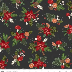 Yuletide Forest Main Charcoal Yardage by Katherine Lenius | Riley Blake Designs